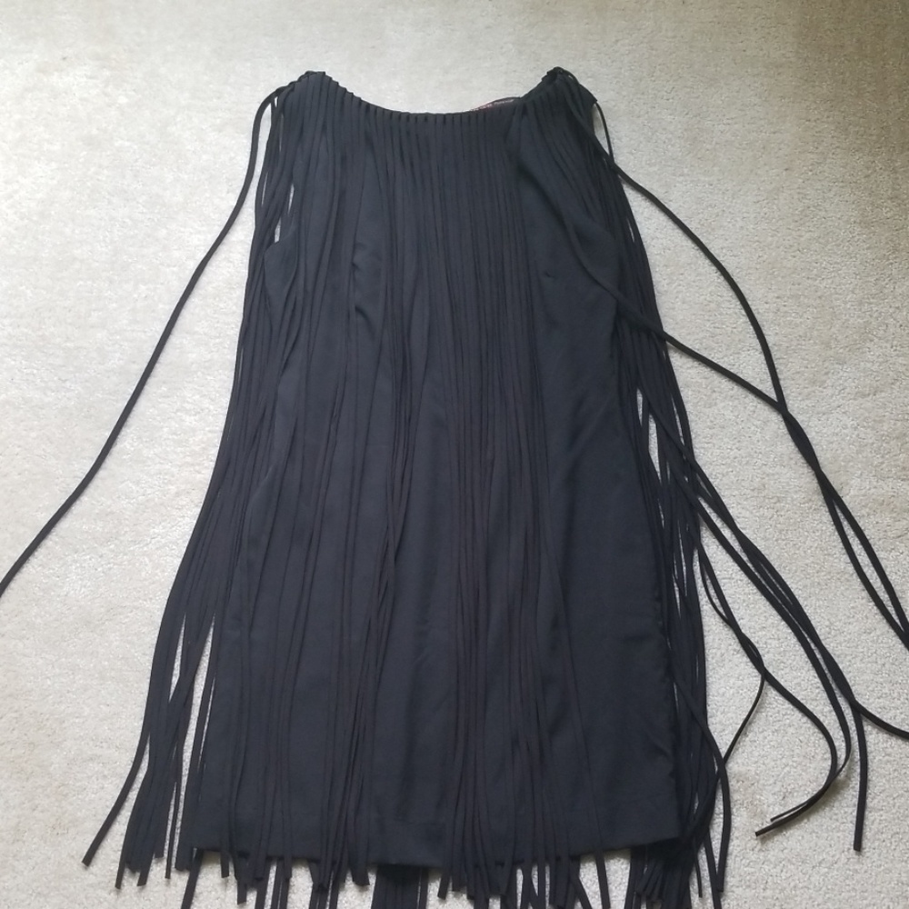 Kate Moss for Topshop fringe mini shift dress